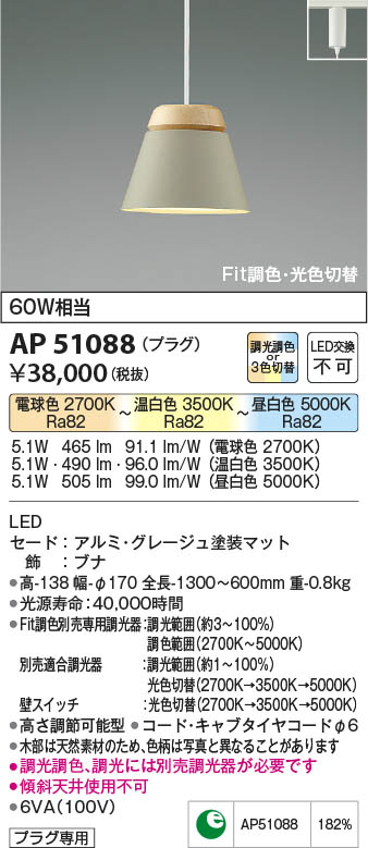 Koizumi コイズミ照明 ペンダントAP51088 | 商品紹介 | 照明器具の通信