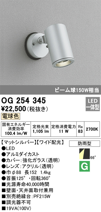 100％安い オーデリック LEDエクステリアスクエアライト 投光器 XG454025 工事必要