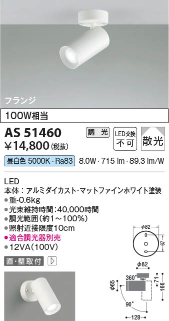 Aiai様 リクエスト 5点 まとめ商品 Koizumi コイズミ照明 LEDスポットライト AS51460 | 商品紹介