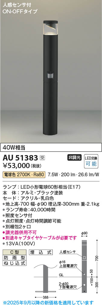 【未使用品】KOIZUMI コイズミ照明器具 3本セット Koizumi コイズミ照明 LEDガーデンライト AU51383 | 商品紹介