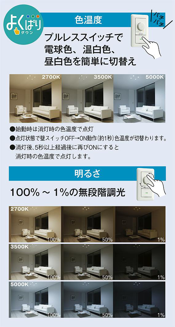 DAIKO 大光電機 色温度切替ダウンライト DDL-6203FWG | 商品紹介
