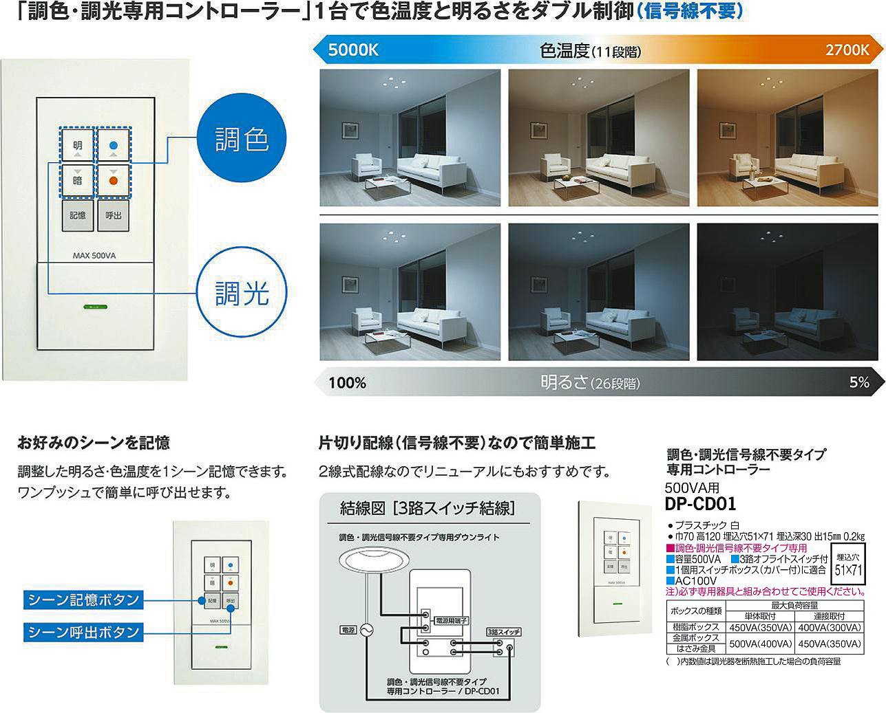 DAIKO 大光電機 調色ダウンライト DDL-CD027W | 商品紹介 | 照明器具の