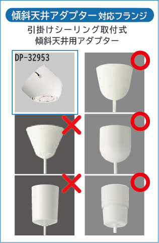 DAIKO 傾斜天井用のフランジ　3つセット DAIKO 大光電機 傾斜天井用フランジ DP-32953 | 商品紹介 | 照明器具の