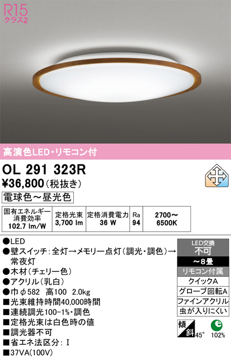 ☆LEDヘッドライト　無段階調光制御＆キー調光制御＆センサー調光制 ODELIC オーデリック LED シーリングライト OL291323R | 商品紹介