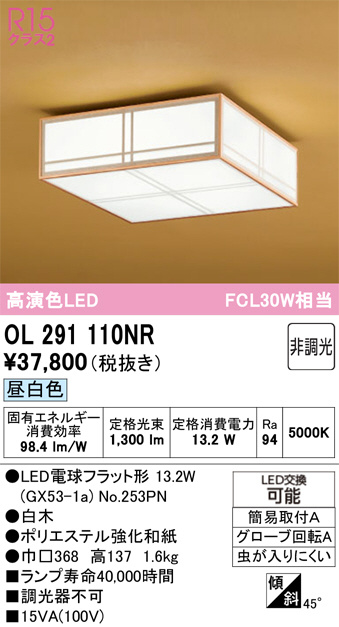 ODELIC オーデリック LED 小型シーリングライト OL291110NR | 商品紹介