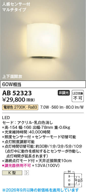 Koizumi コイズミ照明 LEDブラケット AB52323 | 商品紹介 | 照明器具の